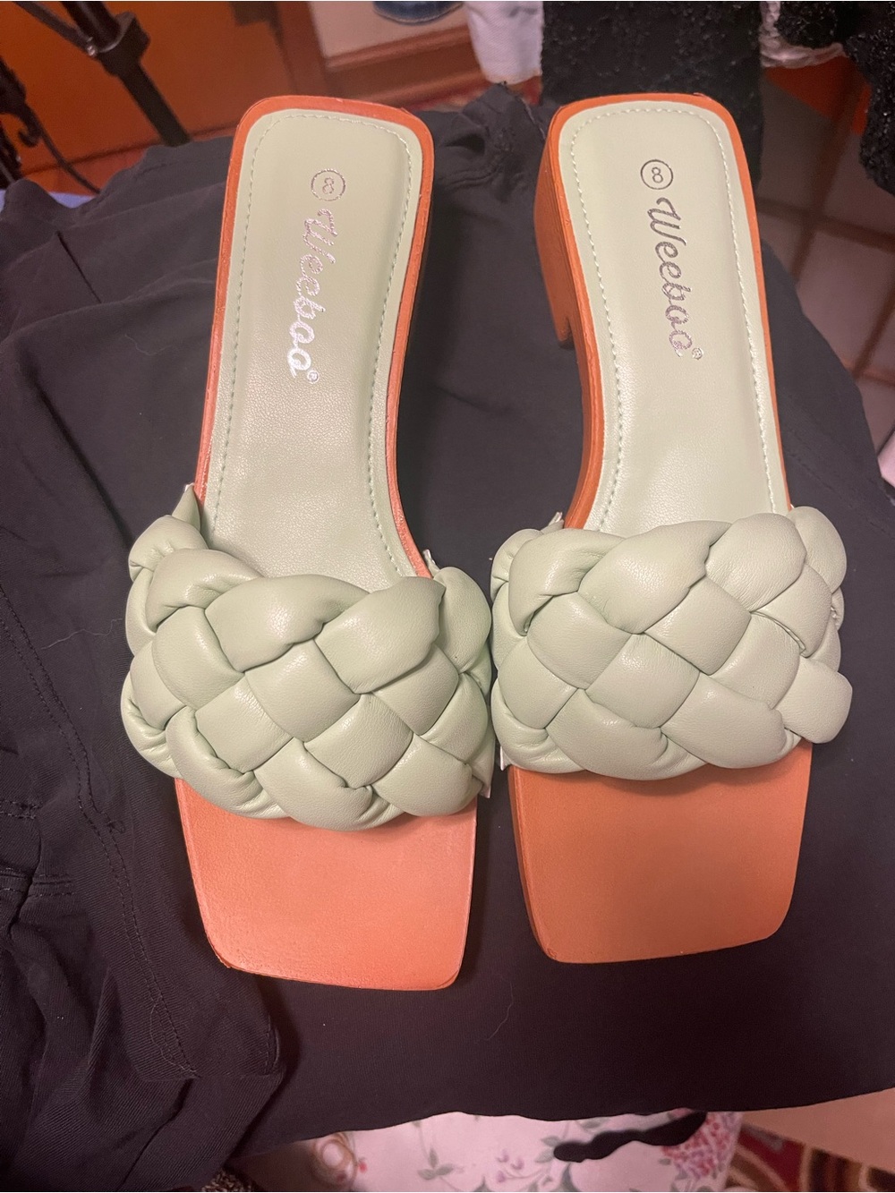 Weeboo brand mule sandals
